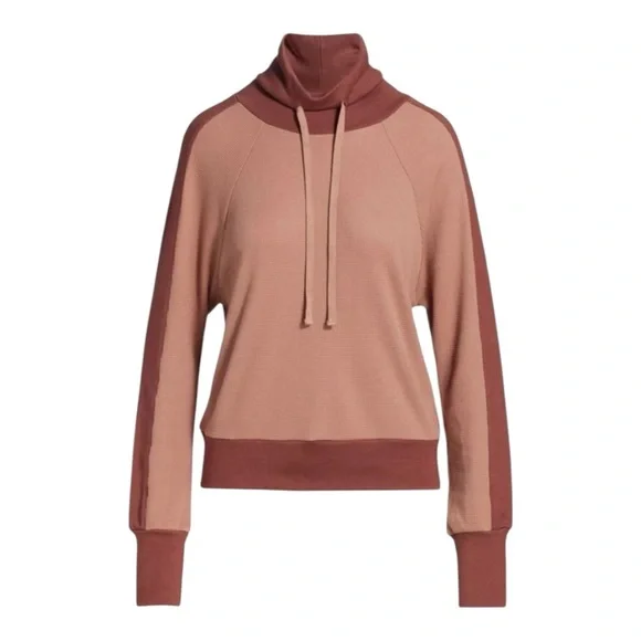 Monrow Women's Cowl Neck Sweater - Dusty Rose - Picture 1 of 4